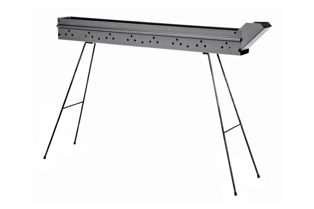 Fabermec Barbecue Spiesschengrill Holzkohlegrill für Fleischspiesschen, Würstchen, Spiesse 110 cm au