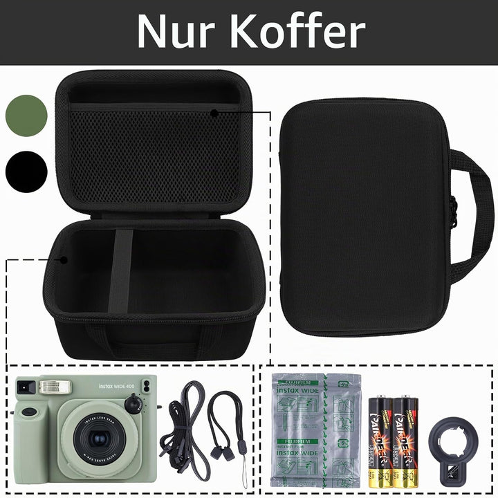 Aenllosi Hart Tasche Kompatibel mit Fujifilm INSTAX Wide 400 Kamera,Fujifilm INSTAX Sofortbildkamera