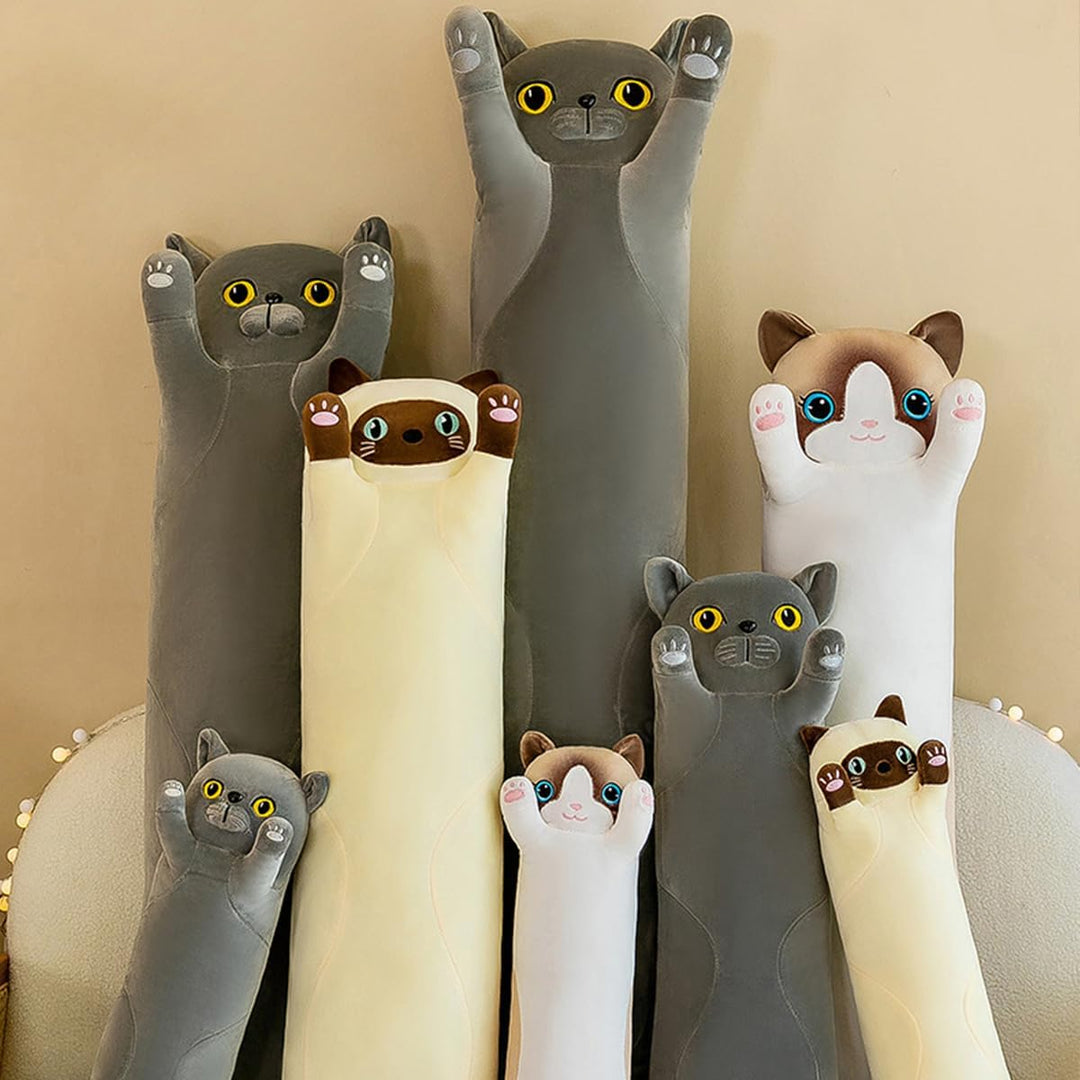 Katze Kuscheltier 70cm Weiche Katze Plüsch Plüschtier Kissen Katze Stofftier Kuscheltiere für Kinder