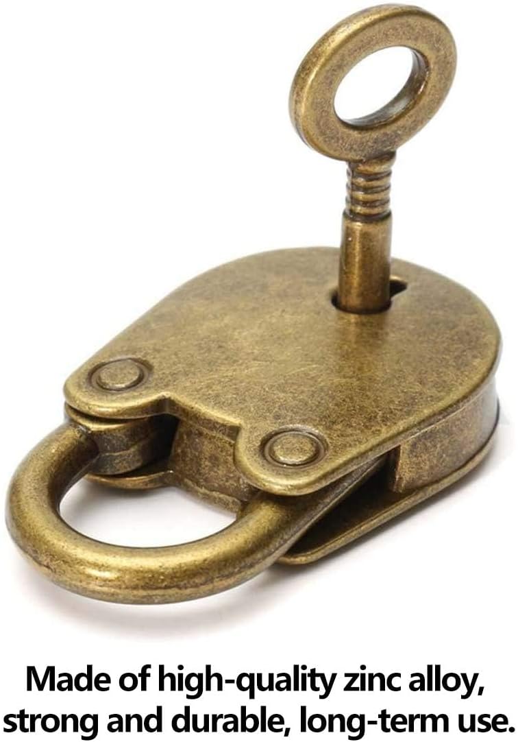 10 Stücke Vintage Vorhängeschloss Schlüssel Schloss mit Schlüssel Mini Archaize Vorhängeschloss für