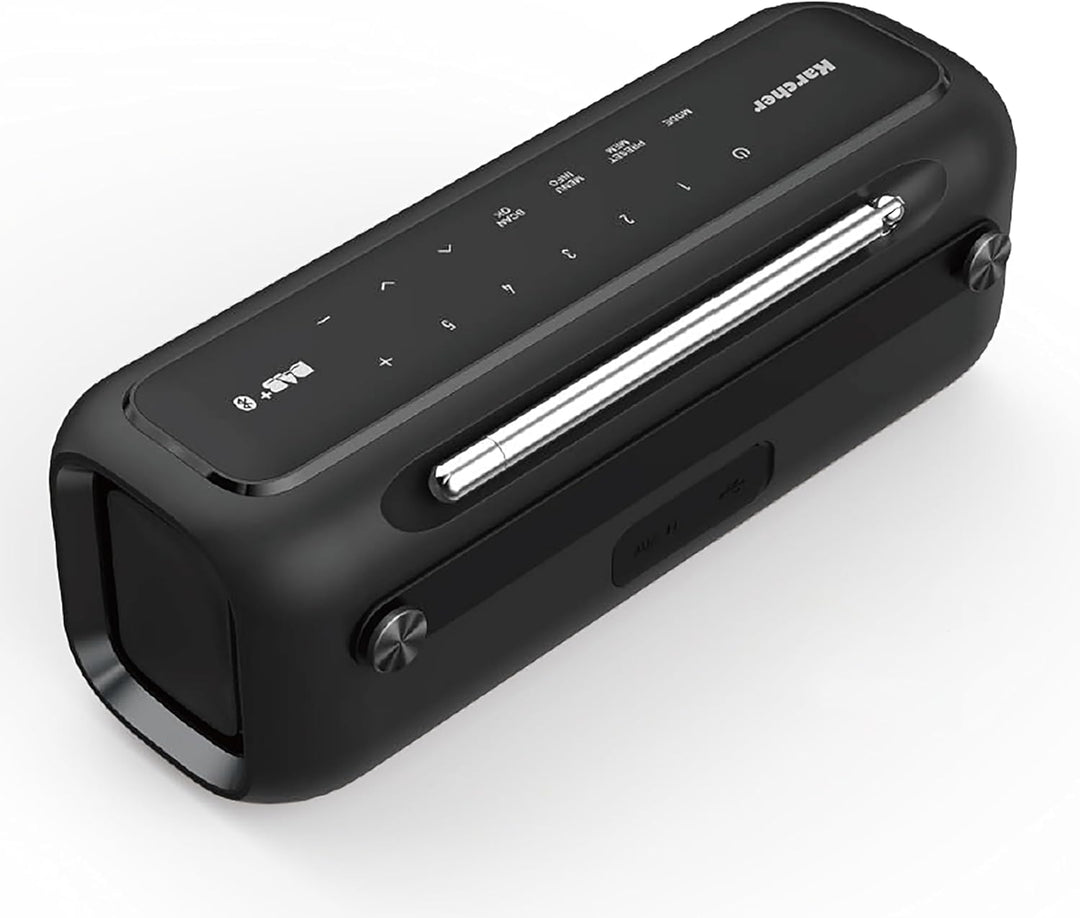 Karcher DAB Go tragbarer Bluetooth Lautsprecher & Digitalradio DAB+ / UKW Radio mit 2, 4" Farbdispla