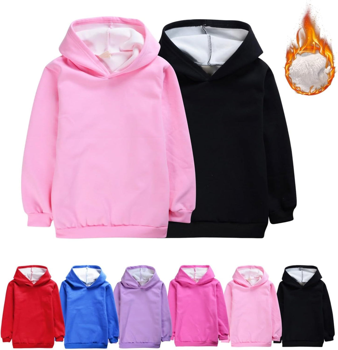 Generisch und Winter und Mädchen Farbe Hoodie für 3Y bis 16Y Winter Pullover Baby Mädchen Hot Rosa 5
