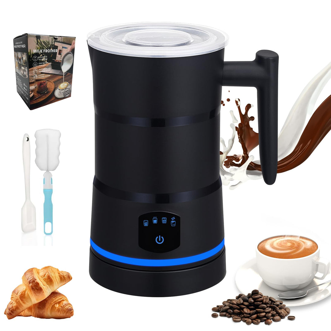 Milchaufschäumer Elektrisch 4 in 1,430ml Grosses Automatischer Milchschäumer,Geräuschloser,Abschaltu