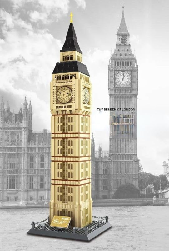WANGE Architektonisches Modell zum Bauen mit Bauklötzen. Elizabeth Tower, London Elizabeth Tower - L