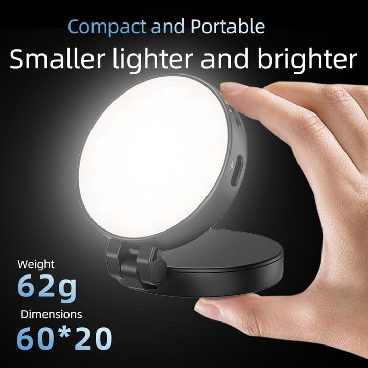 Magnetische Selfie Licht für iPhone Faltbare Ringlicht mit Spiegel Handystativhalter mit Beauty Ligh