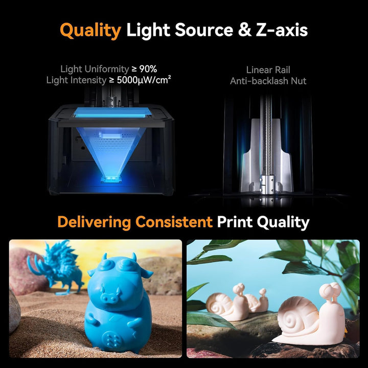 Creality Halot-R6 Resin 3D Drucker, 6,08-Zoll Monochrom LCD 60mm/h Druckgeschwindigkeit WiFi-Unterst