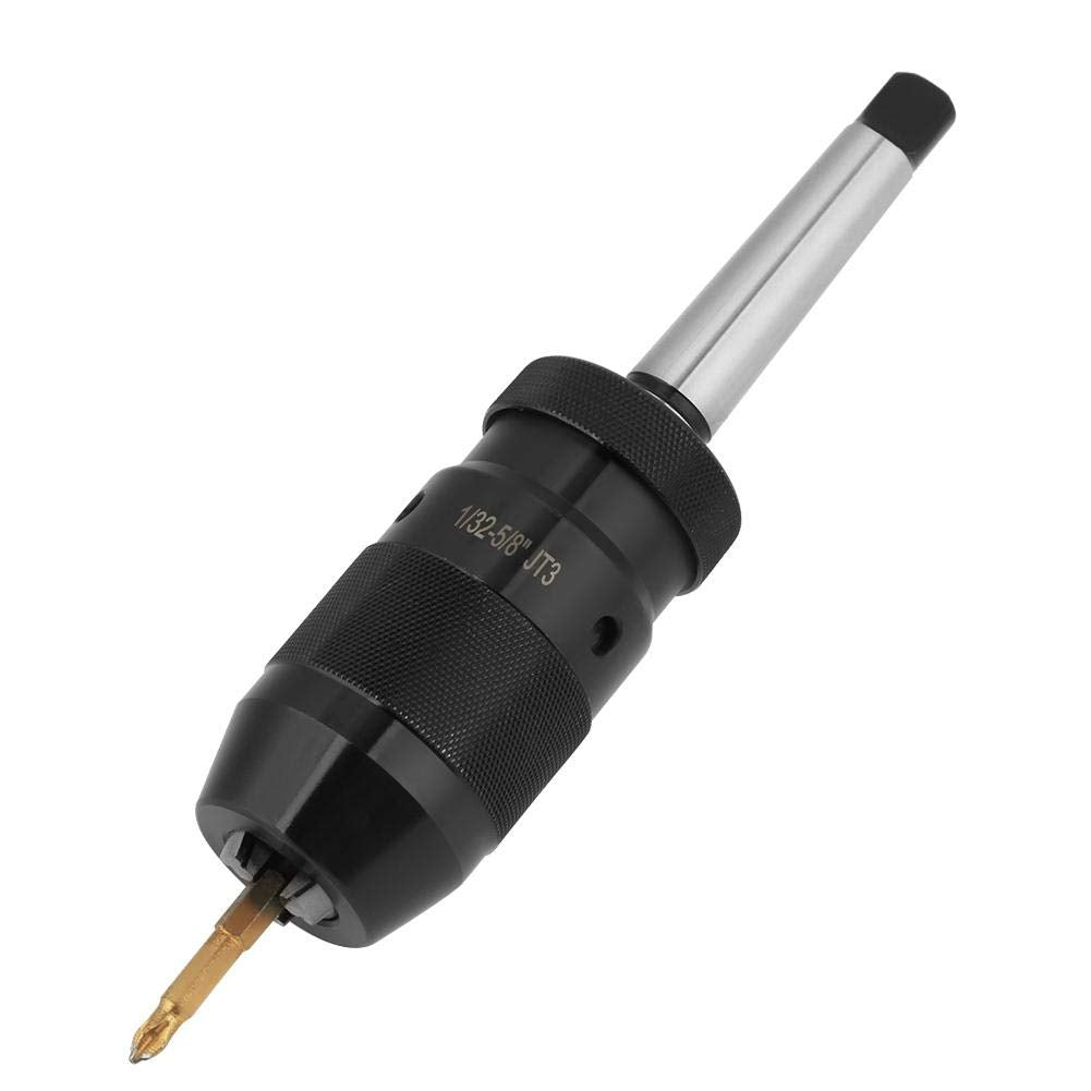 Keyless Drill Chuck Bit, 1-16 mm Kapazität Selbstspannender Keyless Lathe Drill Chuck mit MT2-JT3 Ta