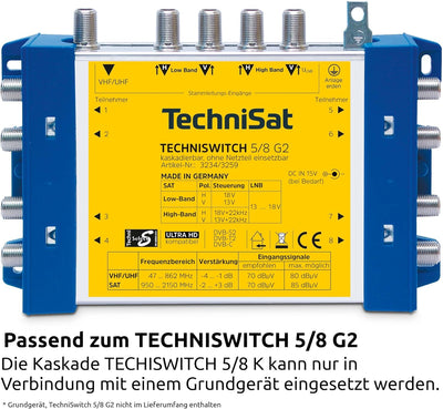 TechniSat TechniSwitch 5/8 K Multischalter Kaskade Single, Single