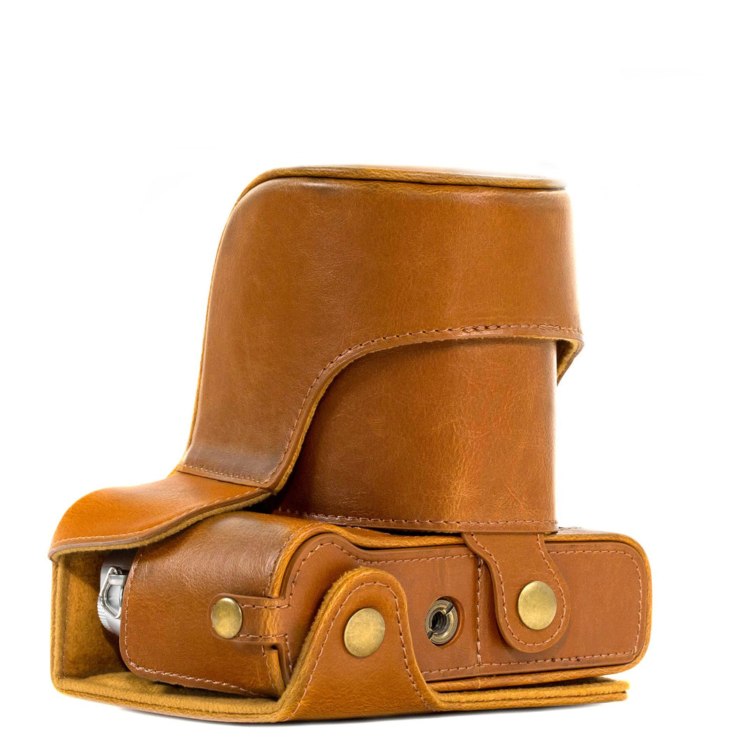 MegaGear MG578 Ever Ready Leder Kameratasche mit Trageriemen kompatibel mit Fujifilm X-T30, X-T20 (1