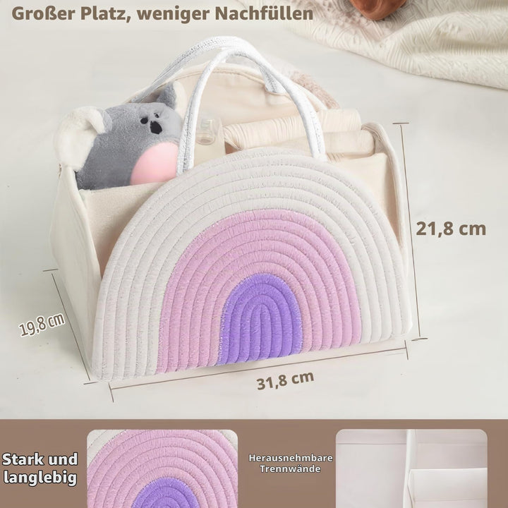 ZHUIYIWIN Baby Windel Caddy Organizer, Windel Organizer, Tragbarer Wickelorganizer, Wickelorganizer