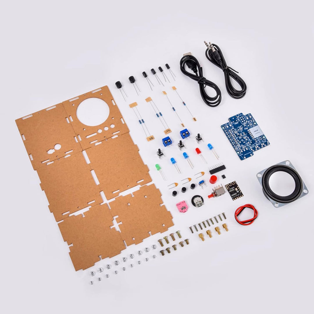 PZMYJB Bluetooth-Lautsprecher DIY Löt-Kit 3W MINI HT6872 Audio-Verstärker Musik Stereo mit Acryl-Sch