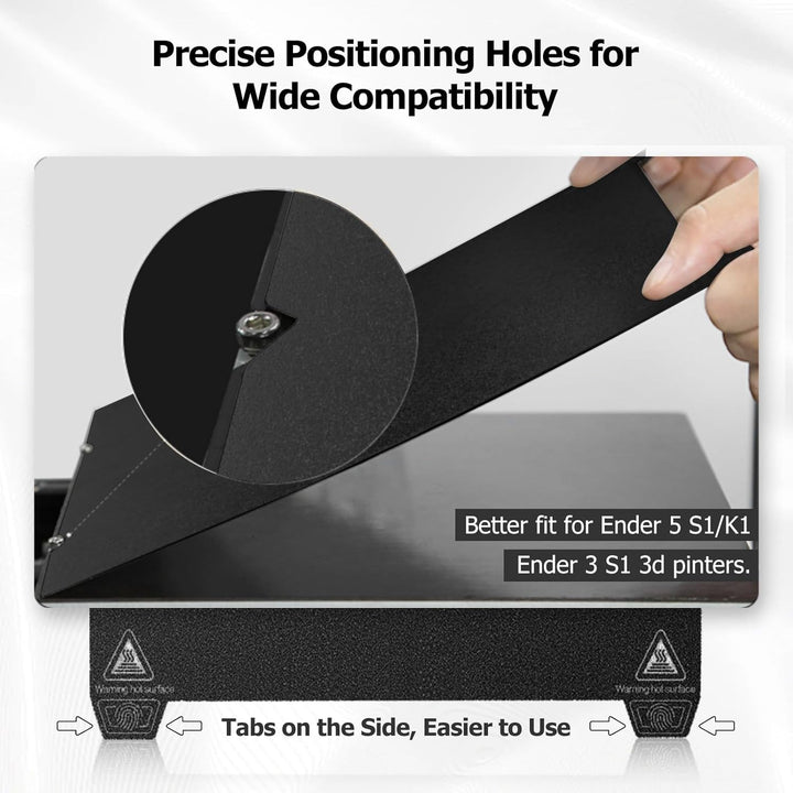 YOOPAI Doppelseitig PEI Druckplatte Schwarz Texturiert 235x235mm, PEI Sheet Druckbett für Creality E