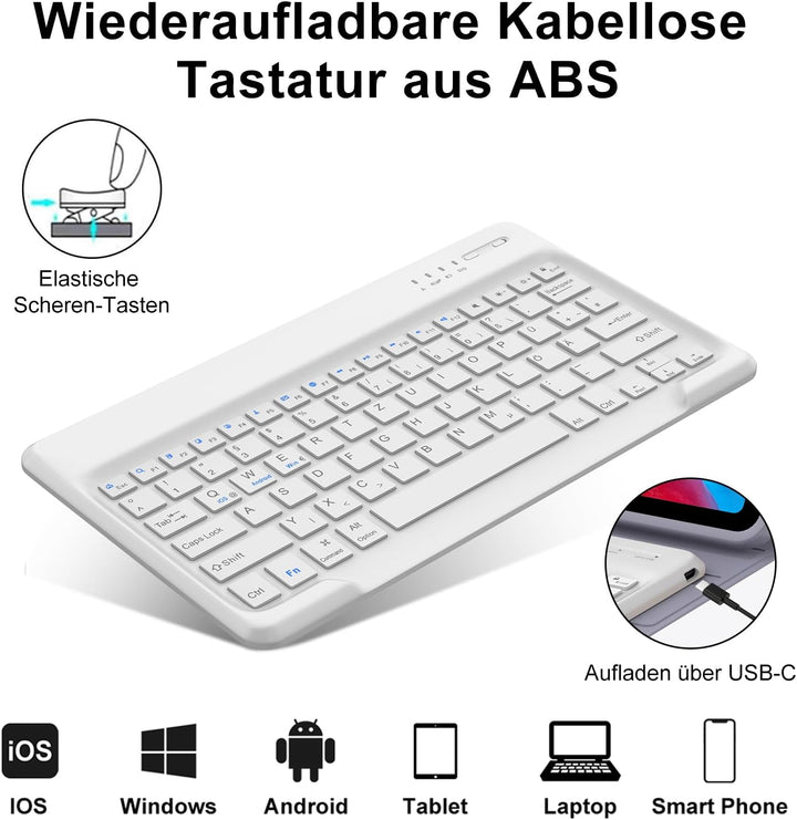 Tastatur Hülle für iPad Air 13 Zoll 2025 M3/2024 M2, QWERTZ Deutsches Magnetisch Abnehmbare Keyboard