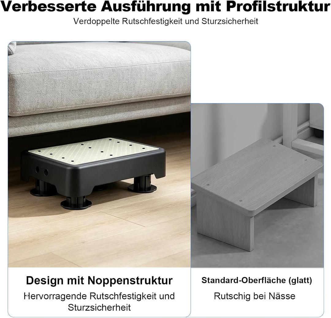 rutschfest Halbstufe, Nachleuchtende Trittstufe, Höhenverstellbarer Tragbare Tritthocker Max 250 Kg,
