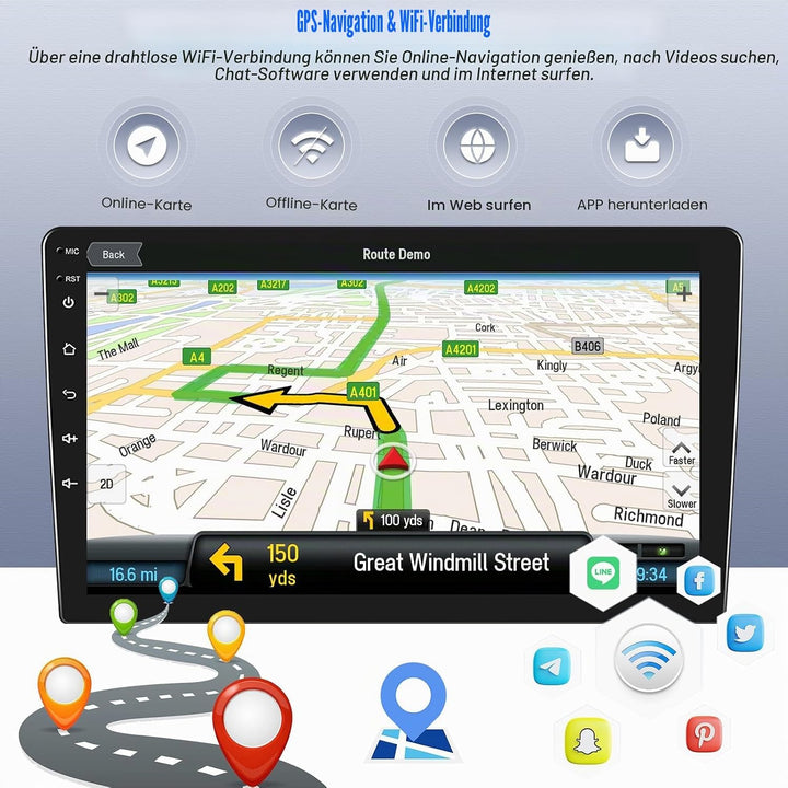 SIXTOP [2G+64G] Android 13 Autoradio mit Bluetooth für M-ercedes Benz C-Klasse W204 S204 2006-2011 m