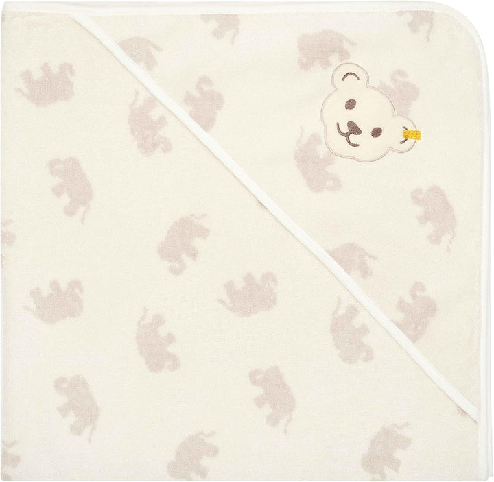 Steiff Unisex Kids Mini Basic Badetuch Mit Kapuze, Cloud Dancer