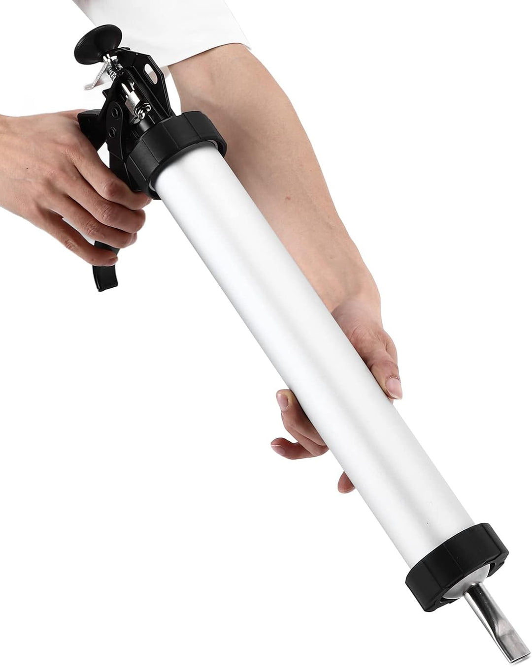 Jerky Gun, 15 Zoll Beef Stick Maker, Leicht zu Reinigendes Jerky Gun Kit, mit Runder Flacher Düse, f