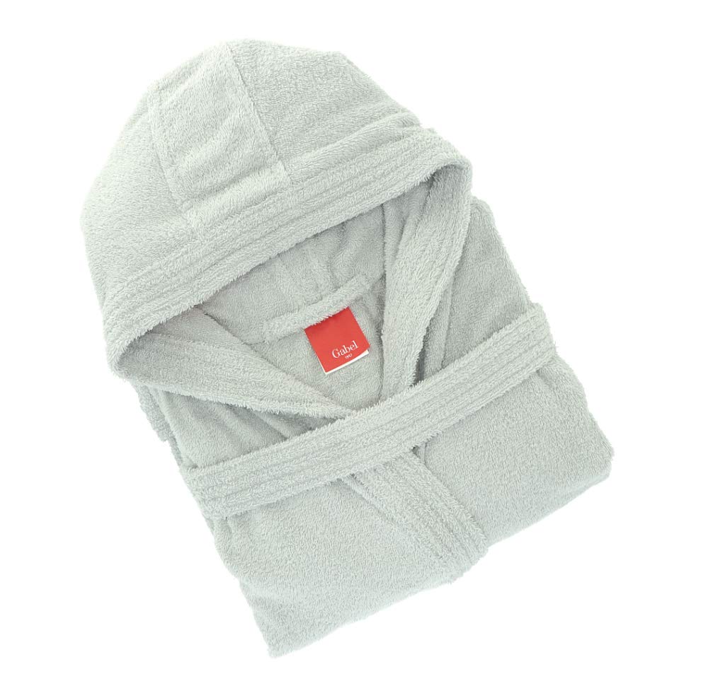 Gabel 09400 5B Bademantel für Erwachsene, 100% Baumwolle. 1x1x1 cm grau, Grau