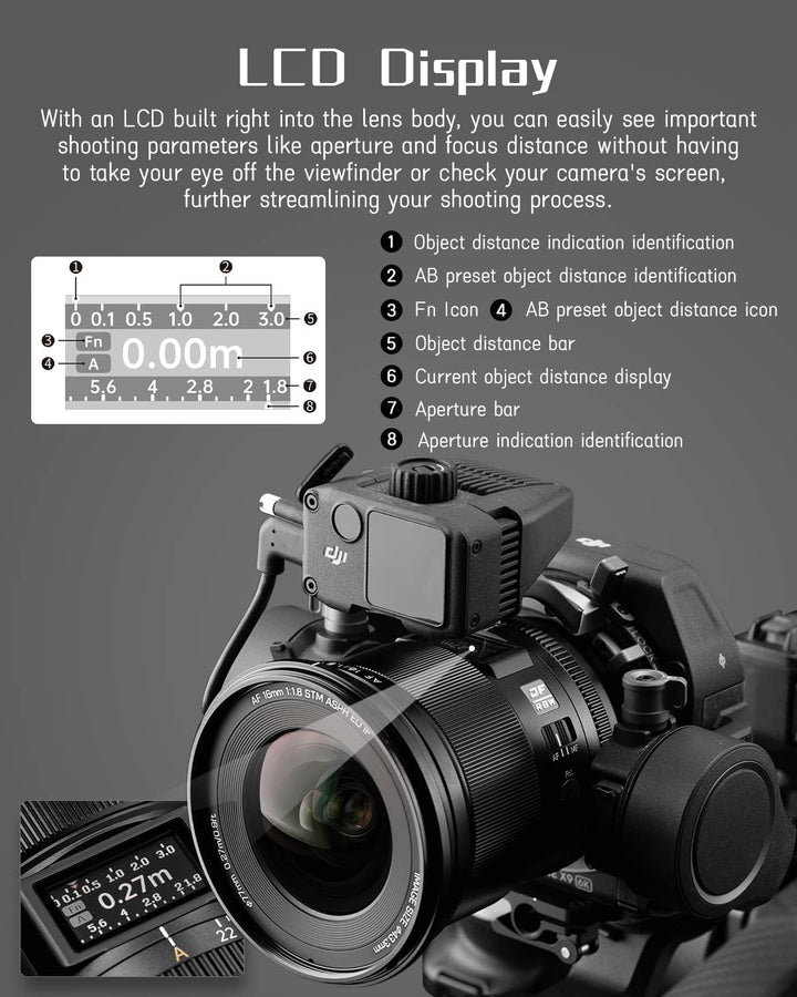 Viltrox AF 16mm F1.8 Vollformat Objektiv für Sony E Mount, Weitwinkel Autofokus Digital DF Kameraobj