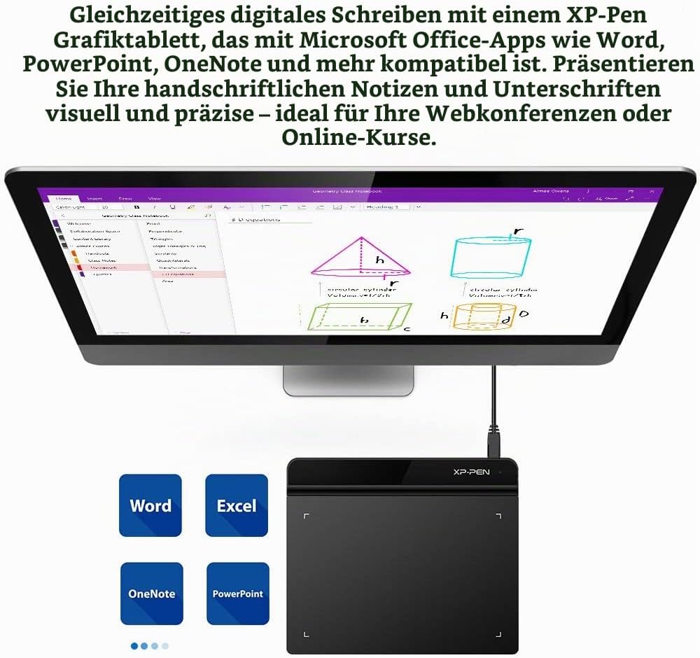 XP-PEN G640 Grafiktablett 6 x 4 Zoll Stift Tablet zum Zeichnen mit 20 Ersatzspitzen OSU Spiel Pen Ta