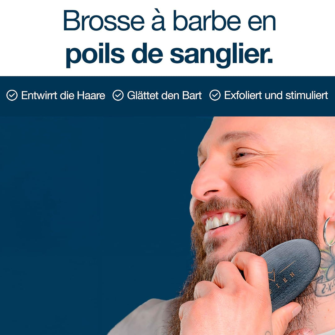 Sapiens Barbershop Bartpflege Set Männer - Bart Set mit Bio Bartöl, Bio Bartbalsam und Wildschweinbo