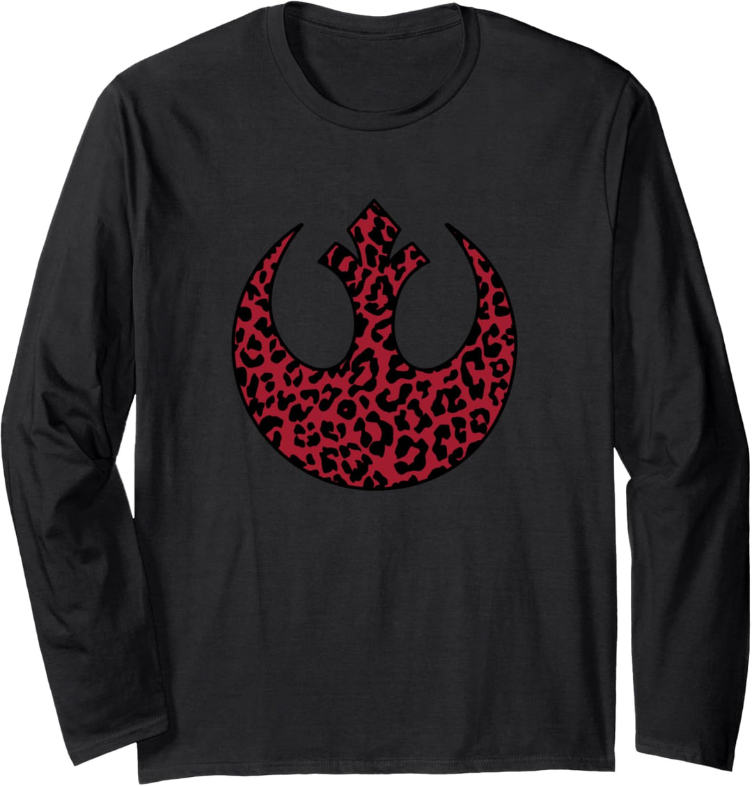 Star Wars Rebellion Emblem Cheetah Print Fill Langarmshirt