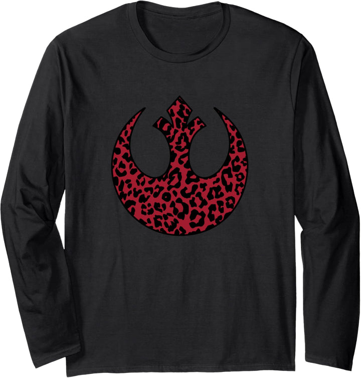 Star Wars Rebellion Emblem Cheetah Print Fill Langarmshirt