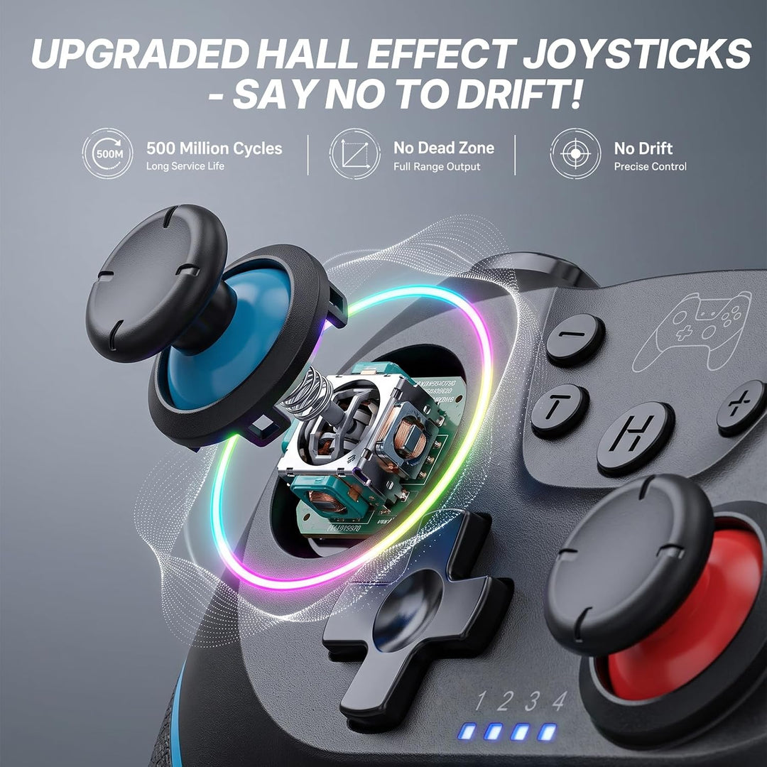 UPDATE-VERSION Controller für Switch/Switch 2/Lite/OLED, Controller für Switch Pro mit Aufwachen, Wi