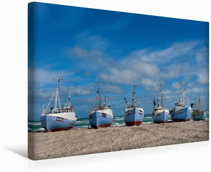 Premium Textil-Leinwand 45 x 30 cm Quer-Format Dänemarks Westküste, Leinwanddruck von Andreas Martin