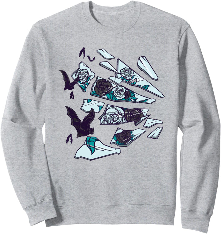 Rosen und Fledermäuse dunkel Sweatshirt