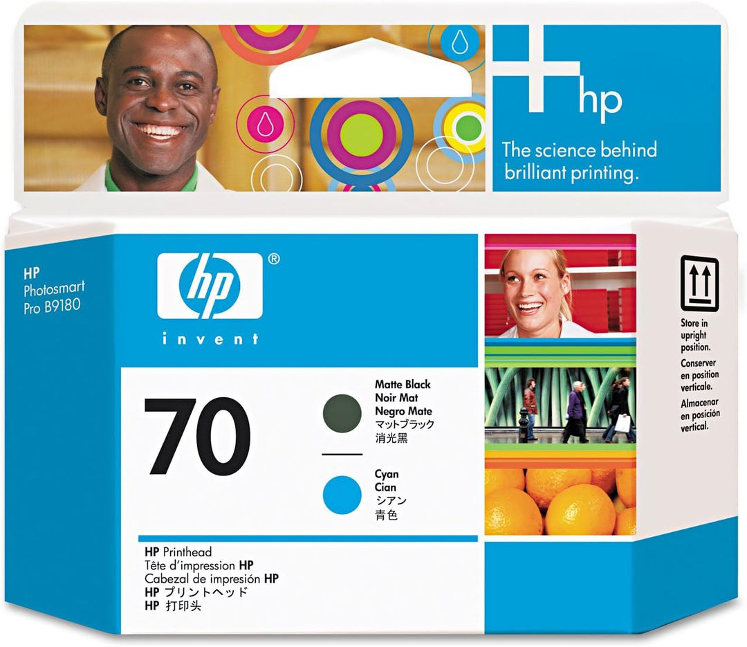 HP 70 Druckkopf matt schwarz + cyan Neo Opaco/Ciano