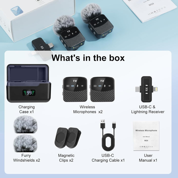 Mini Mic Lavalier Mikrofon für iPhone/iPad/Android,Mini Mikrofon Plug-Play Professionelles Rauschunt