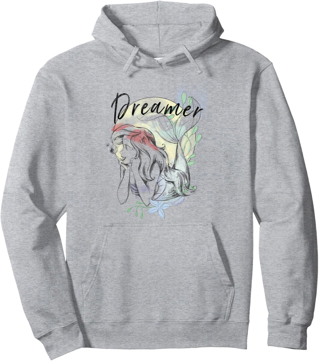 Disney The Little Mermaid Ariel Dreamer Watercolor Sketch Pullover Hoodie