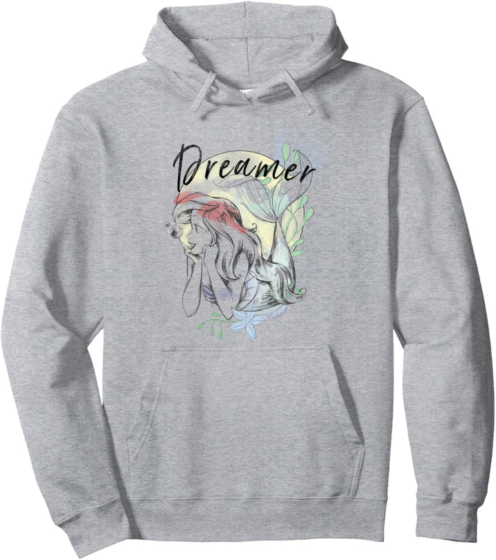 Disney The Little Mermaid Ariel Dreamer Watercolor Sketch Pullover Hoodie