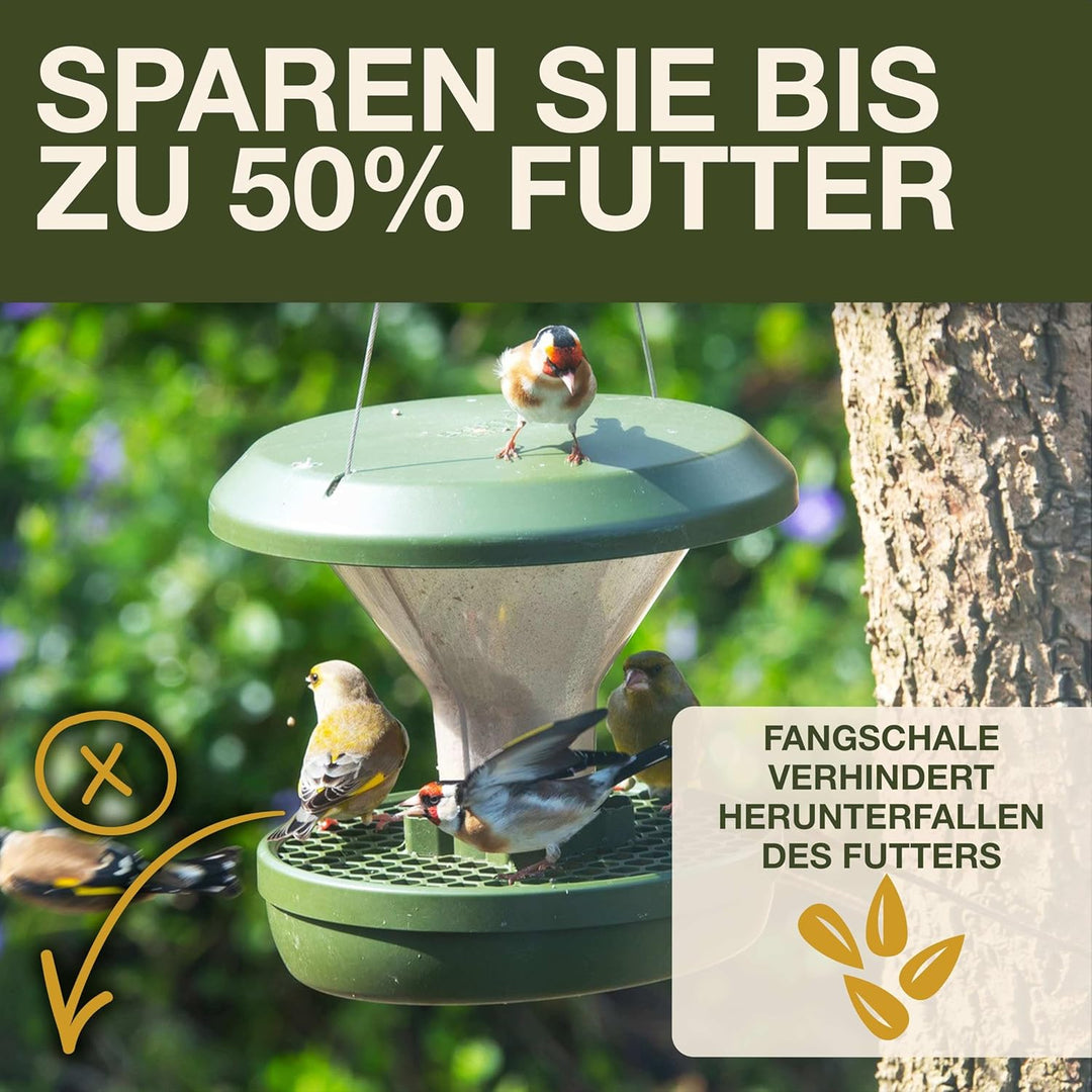 SWISSINNO Vogel-Futtersilo Davos SMART Birds. Füttern Sie Vögel - Nicht Nagetiere! Robust + Zuverläs