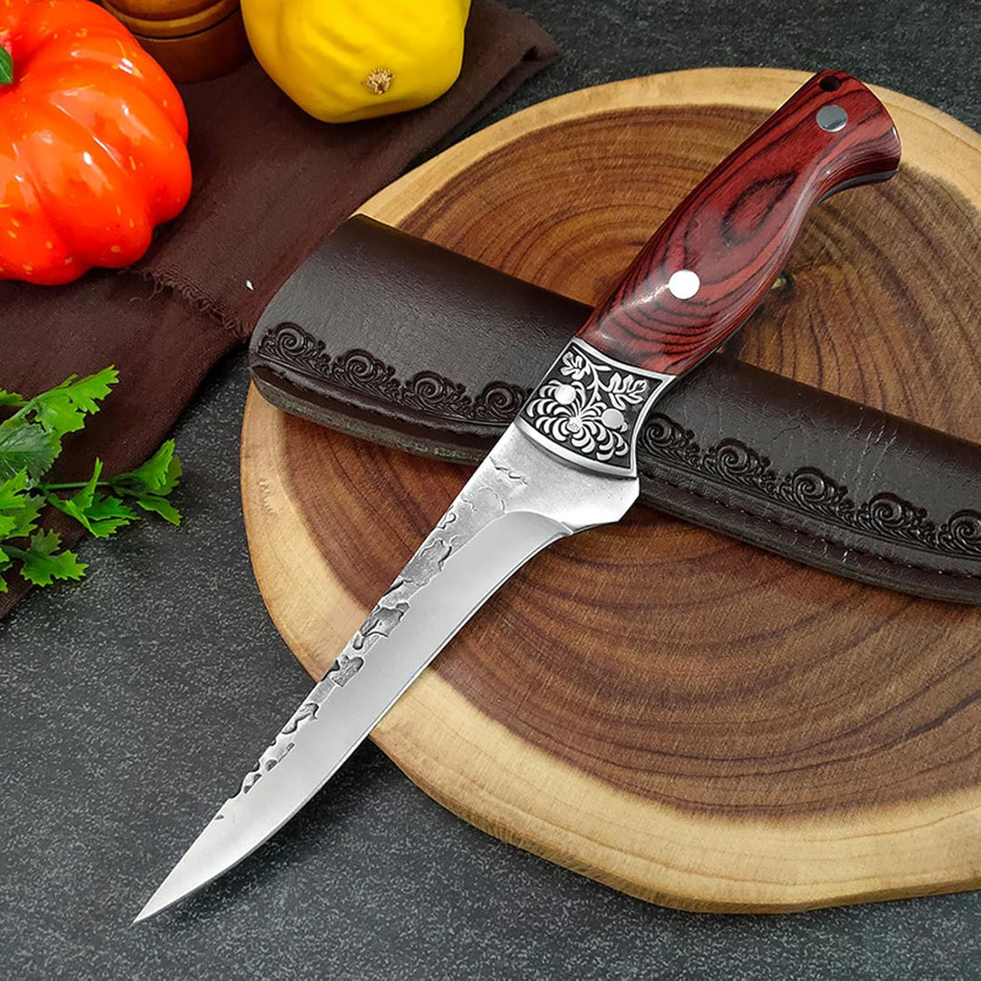 Fubinaty Ausbeinmesser japanische Kochmesser Hand geschmiedet Küchenmesser Full Tang High Carbon Ste