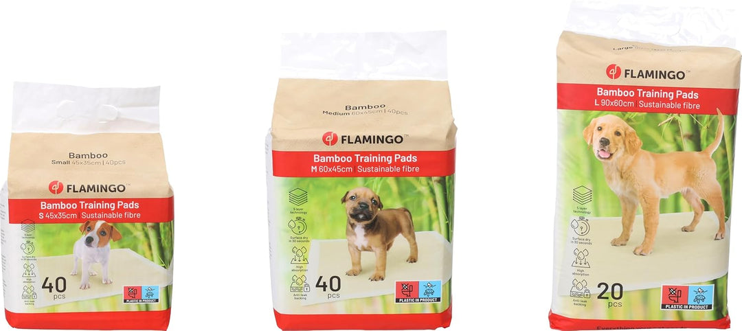 Puppy Pads - Bamboo Padu beige L 90 x 60 cm - 20 STK. - 5-lagig Ultra saugfähig aus Bambusfasern - s