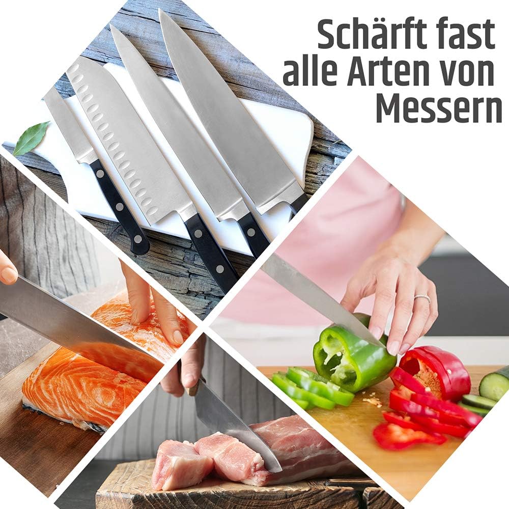 Razorri Abziehsteine Set, doppelseitig 400/1000 und 3000/8000 Grit Schleifsteine mit Abrichtstein, W