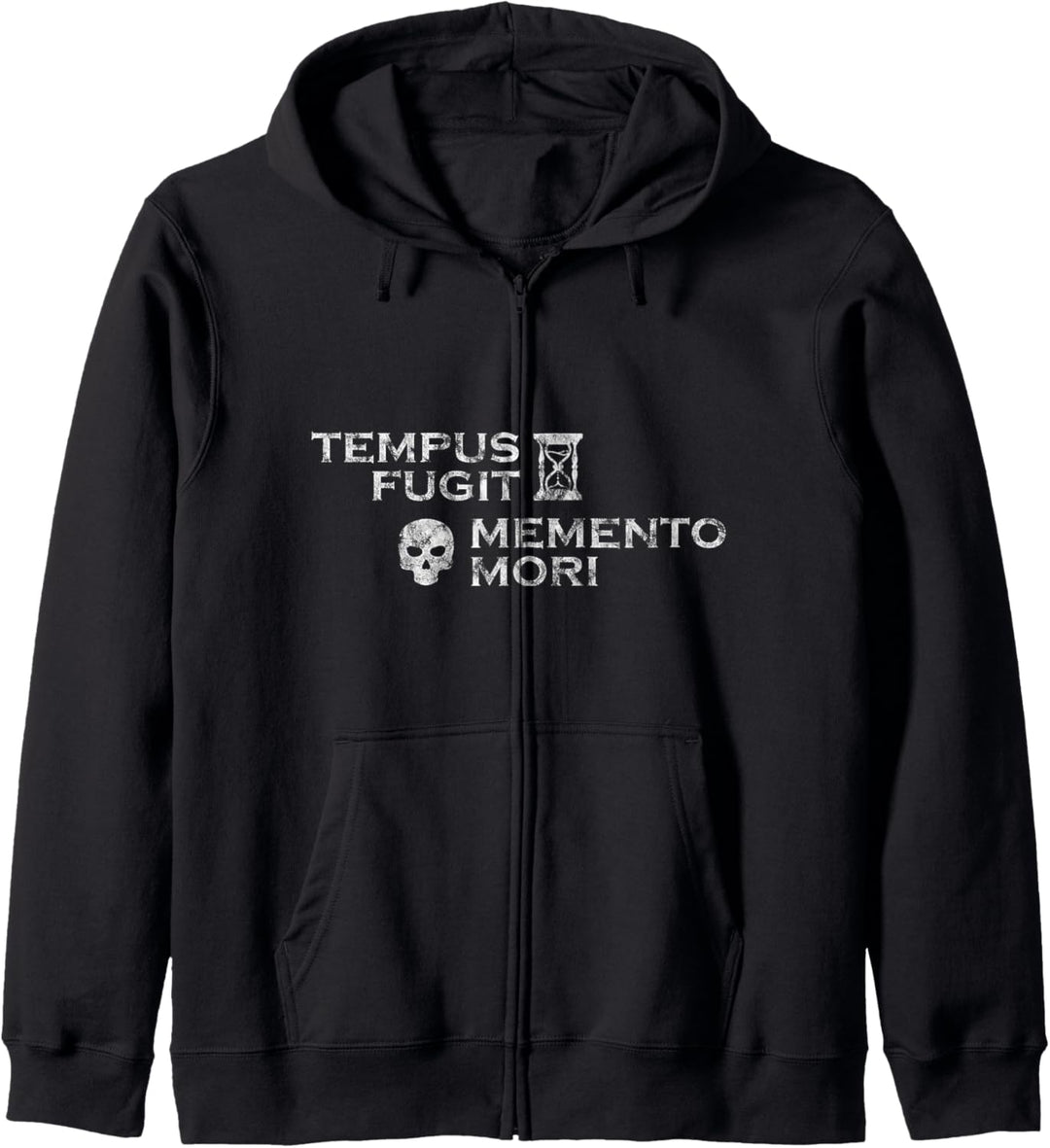 Tempus Fugit Memento Mori - Latein Kapuzenjacke