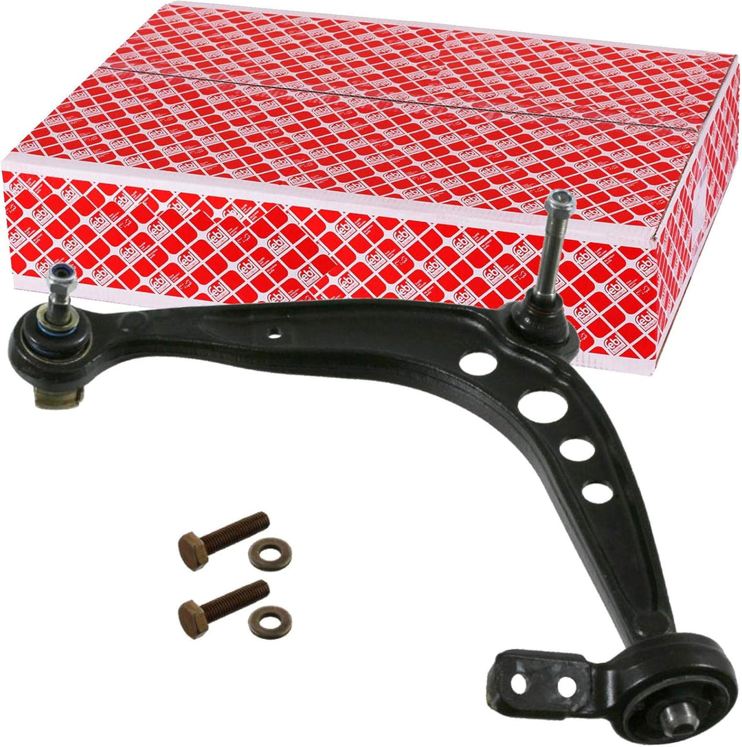 febi bilstein 34647 Querlenker mit Anbaumaterial, Lager und Gelenk , 1 Stück Vorderachse links, Vord