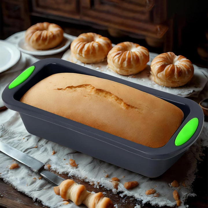 2 Stück Brotformen zum Backen, Silikon Brotbackform, Rechteckig Silikonbackform Kastenform, Hitzebes