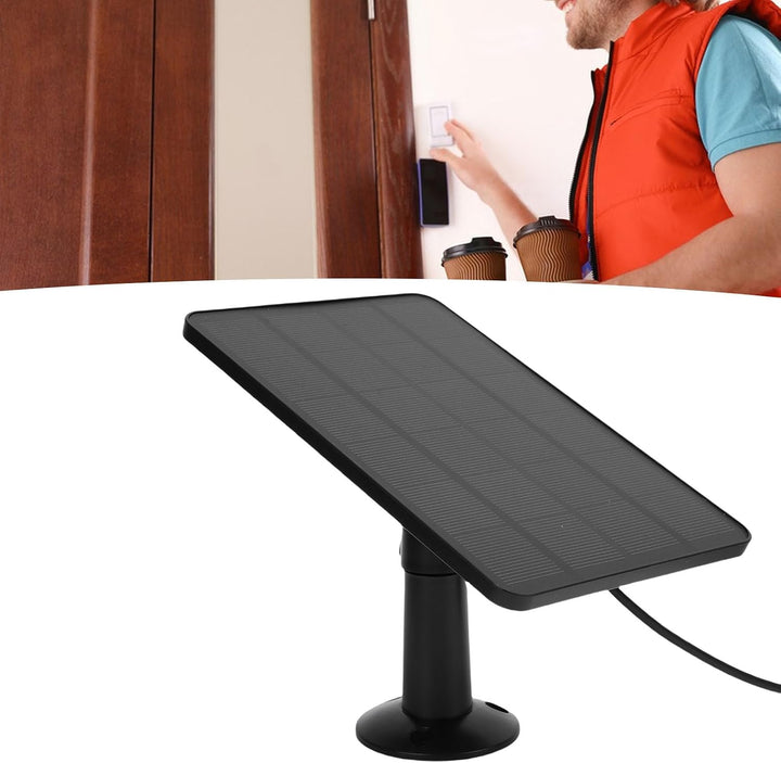 Solarpanel für Ring Doorbell, 10 W Solarpanel-Kamera-Ladegerät, Kompatibel mit Ring Battery Video Do