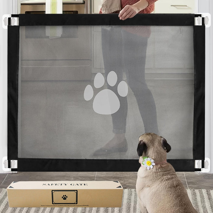 SUQ Hunde Treppenschutzgitter mit Eisenrohren, 100 * 80 CM Hundegitter Sicherheit Selbstmontage Türg
