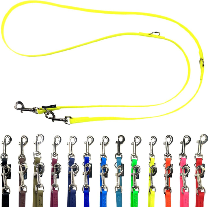 Biothane Hundeleine kleine Hunde/grosse Hunde verstellbar 2m / 2,40m / 2,80m / 3,50m / 5m SILBERNER