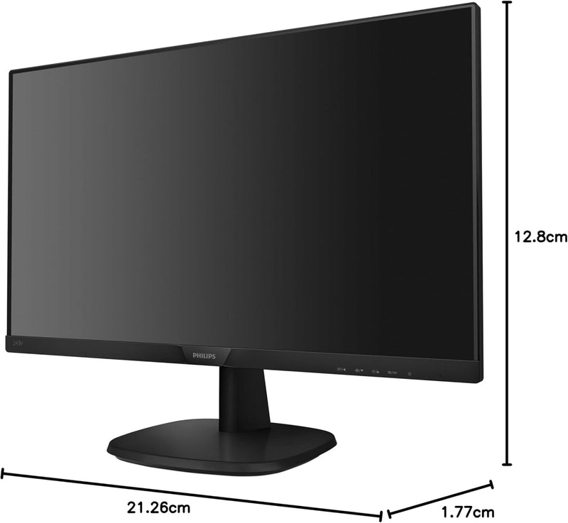 Philips 243V7QDSB - 24 Zoll FHD Monitor (1920x1080, 60 Hz, VGA, DVI, HDMI) schwarz ohne Lautsprecher