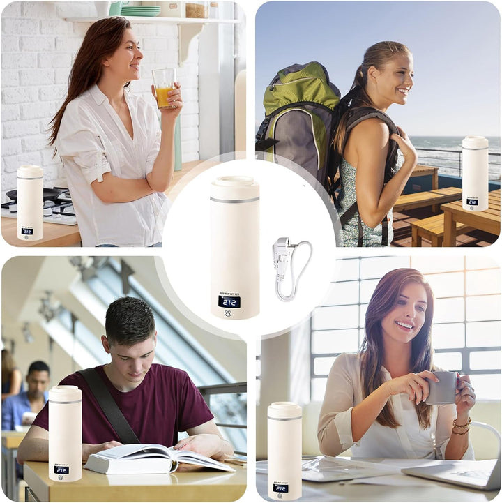 Elektrischer Reisewasserkocher Klein, 550ml Reise Schnelles Kochwasser, Mini Wasserkocher Mit Temper