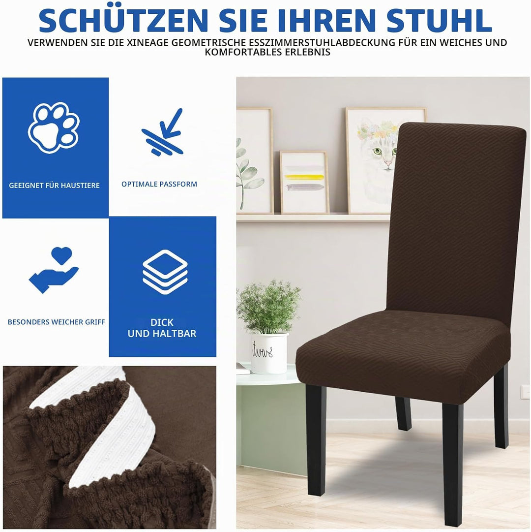Ystyle Stuhlhussen 6er Set, Stretch Stuhlbezug, Universale Elastische Stuhlbezüge, Hussen Für Stühle