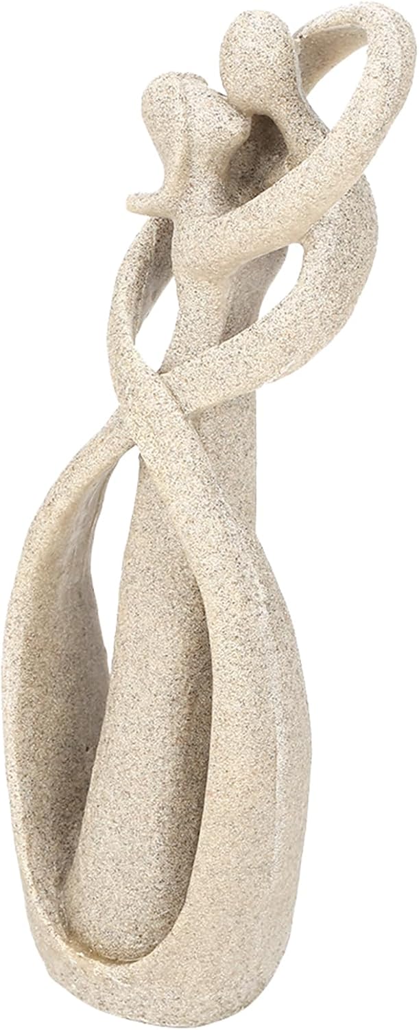Hztyyier Sandsteinstatue, Paar Couples Figurines, Abstrakte Statue Handgefertigten Sandstein Geschni