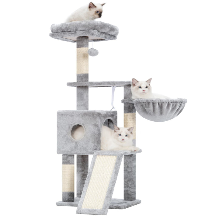 Hey-brother Kratzbaum, 108cm Indoor Katzenbaum, mehrstöckiger Katzenkratzbaum für Kätzchen, mit Krat
