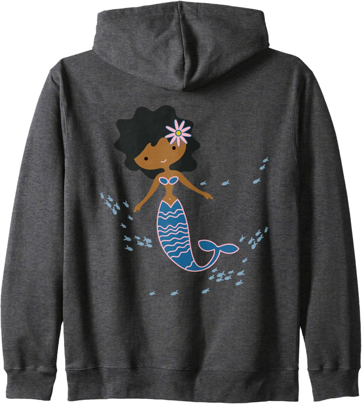 Black Mermaid Design - Cute African American Mermaid Gear Kapuzenjacke